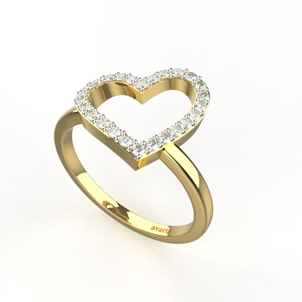 Avarta 18k Symbol of Love Diamond Ring Main image