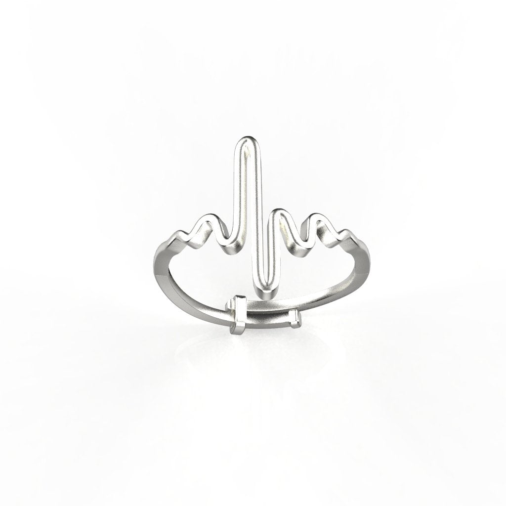 Avarta Sterling Silver Life Line Resizable Ring