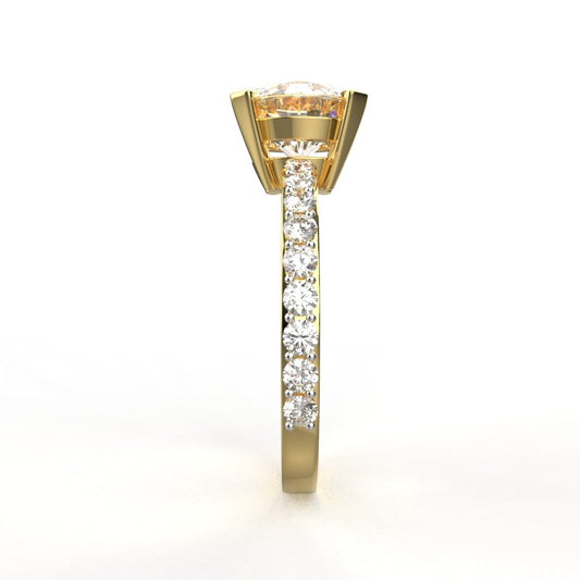 Avarta Jewellery Sterling Silver Solitaire American Diamond Ring For Girls &amp; Wemen
