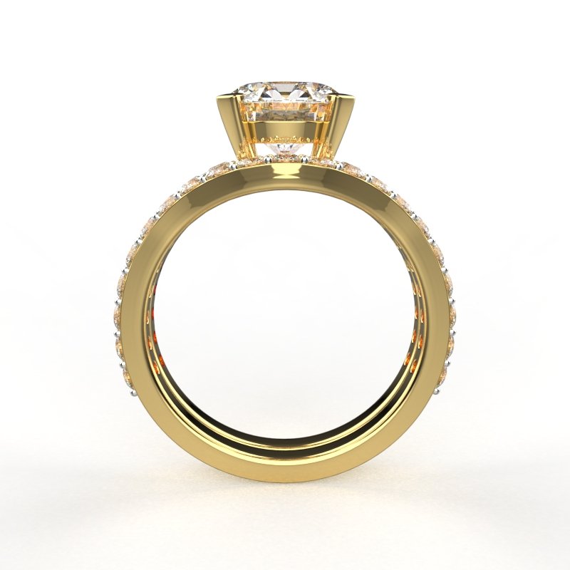 Avarta Jewellery Sterling Silver 2 Carat Solitaire Eternity Ring For Girls &amp; Women