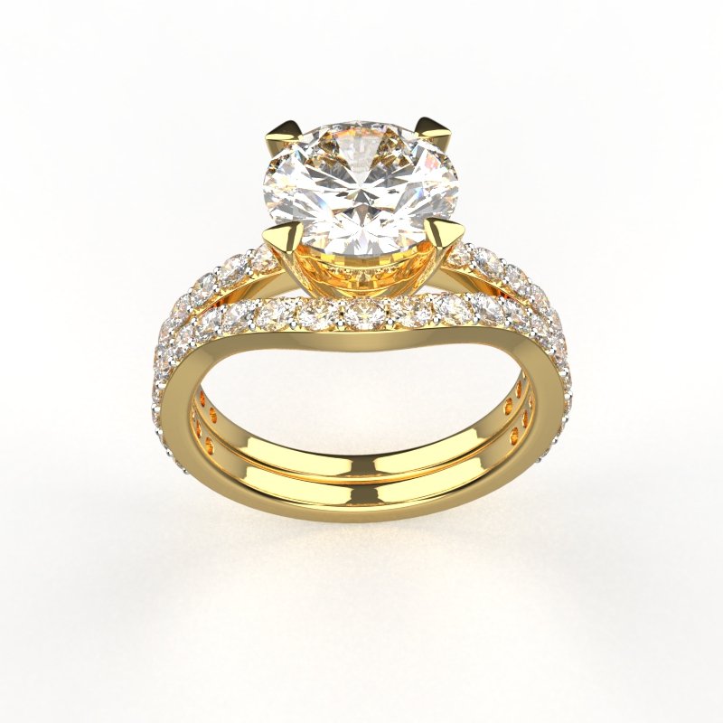 Avarta Jewellery Sterling Silver 2 Carat Solitaire Eternity Ring For Girls &amp; Women