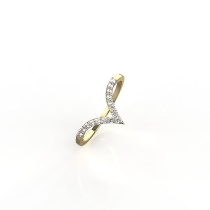 Avarta Jewellery 18K Hallmarked Gold Moissanite Stackable Eternity Ring For Women & Girls