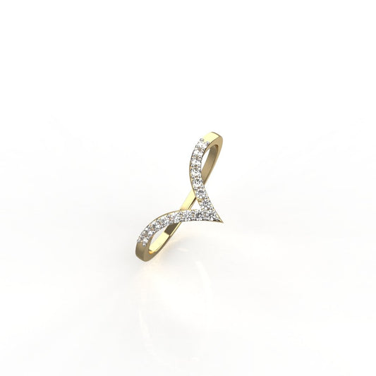 Avarta Jewellery 18K Hallmarked Gold Moissanite Stackable Eternity Ring For Women & Girls