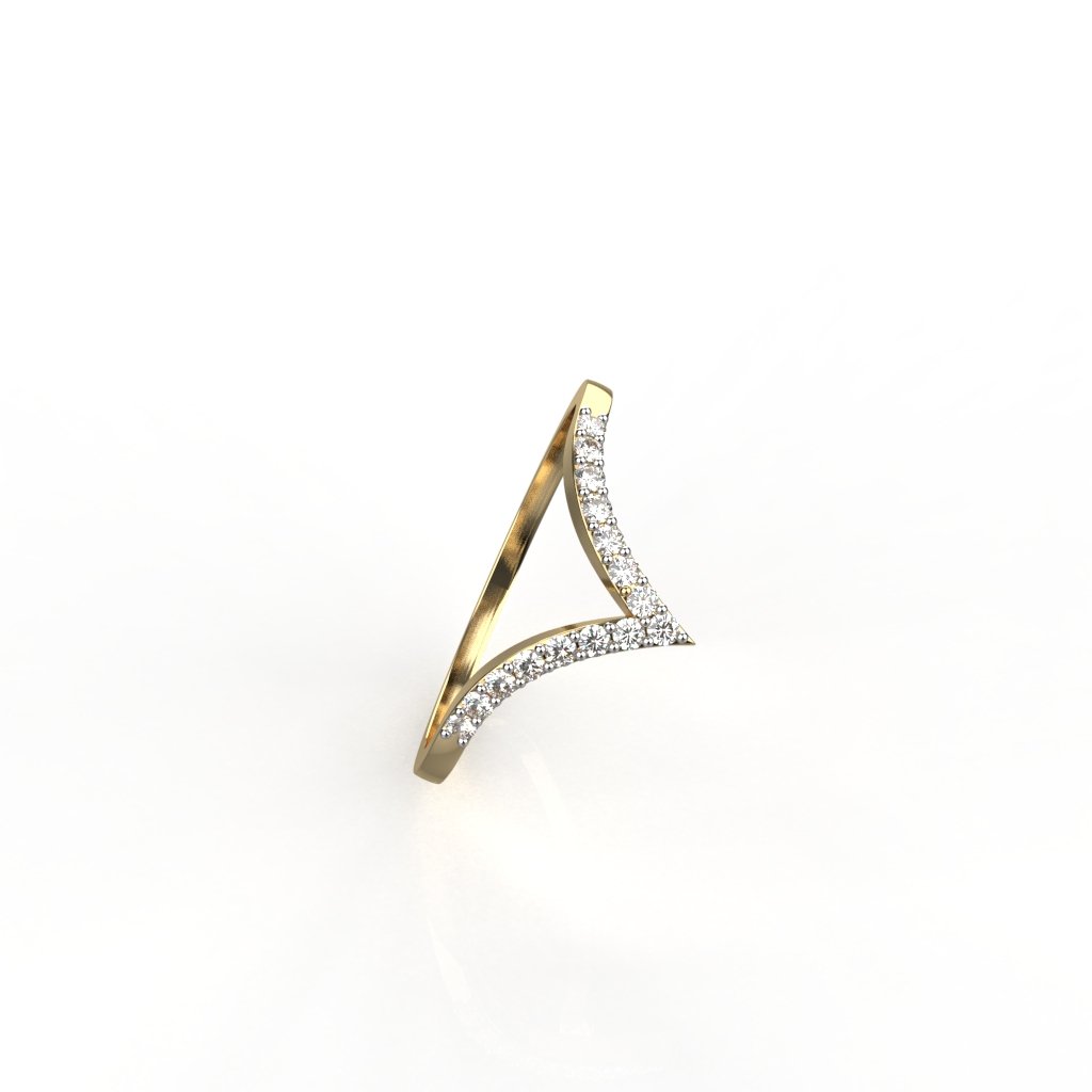 Avarta Jewellery 18K Gold Diamond Stackable Eternity Ring Main image