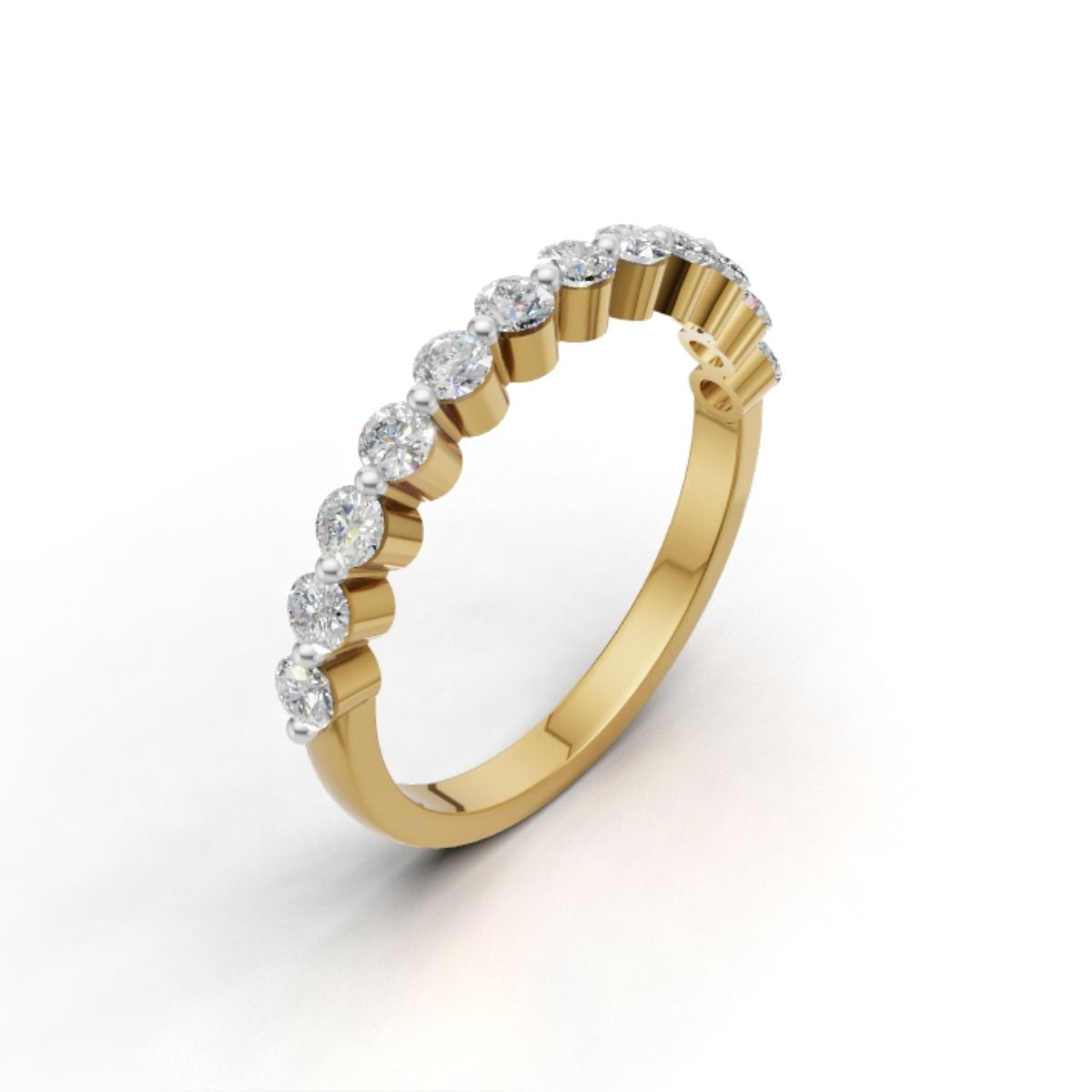Avarta Trending Gold Asthetic Eternity Band with Certified Lab Diamonds – Elegant, Timeless Design Main image