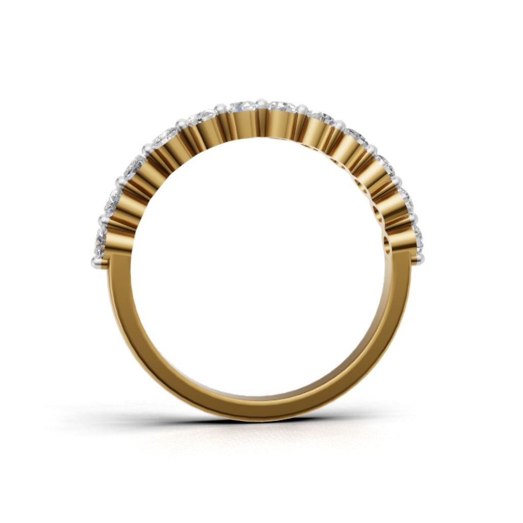 Avarta Trending Gold Asthetic Eternity Band with Certified Lab Diamonds – Elegant, Timeless Design