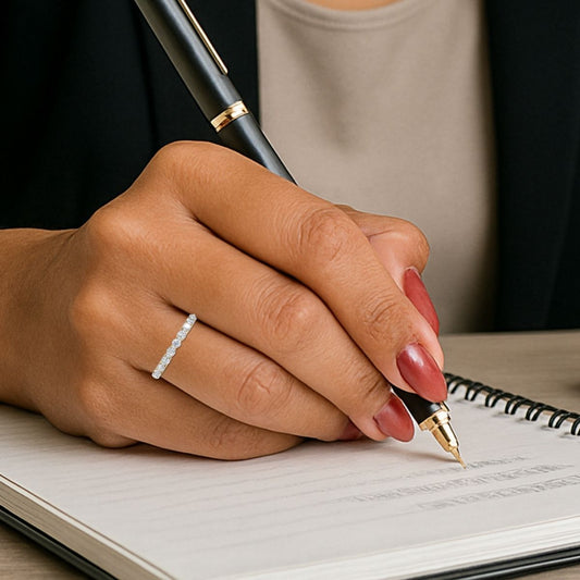 Avarta Trending Gold Asthetic Eternity Band with Certified Lab Diamonds – Elegant, Timeless Design