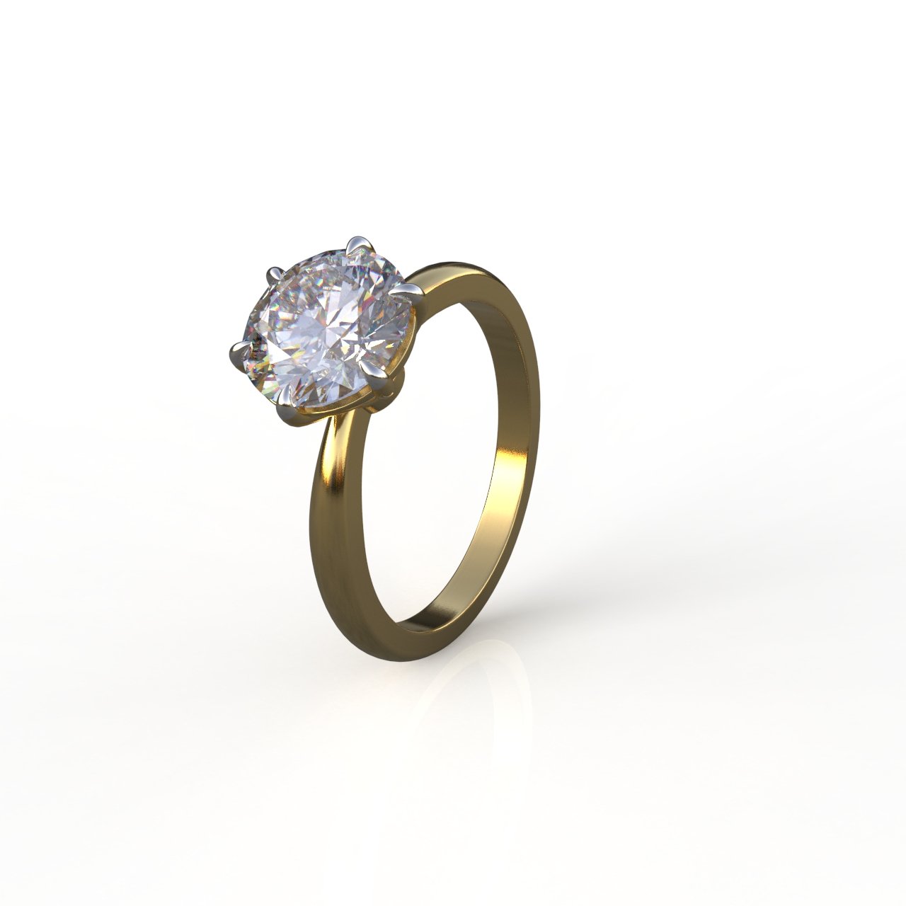 Avarta Jewellery 14k Gold 2 Carat Moissanite Ring Main image