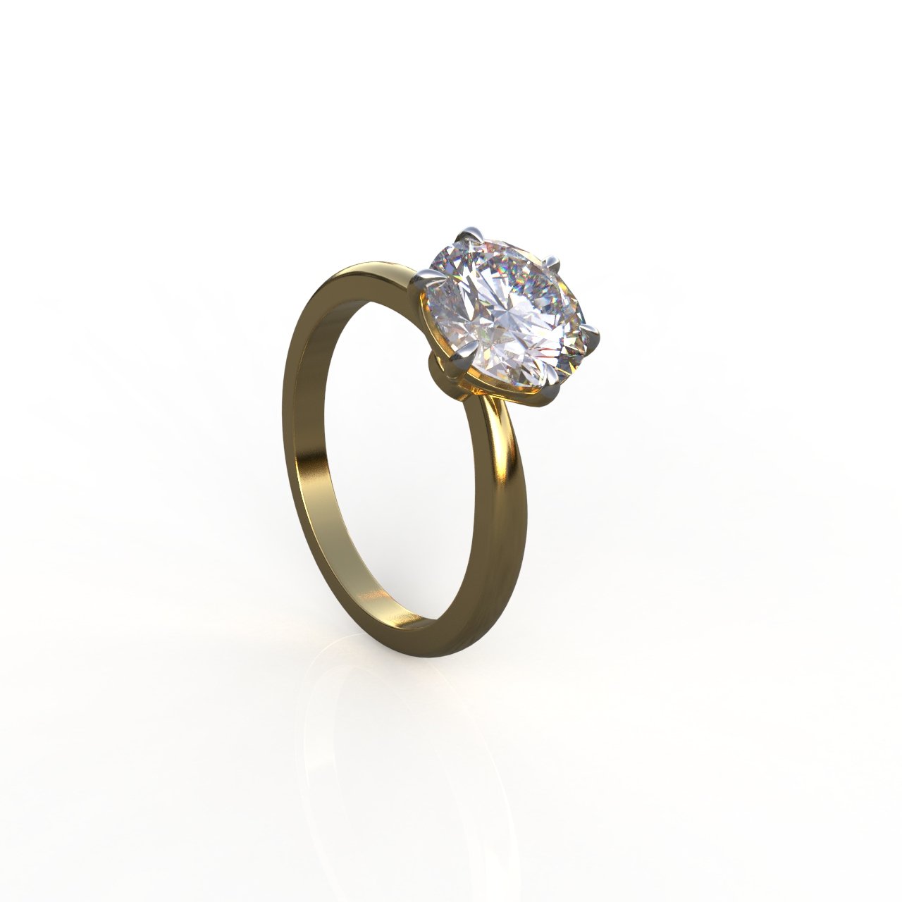 Avarta Jewellery 14k Gold 2 Carat Moissanite Ring