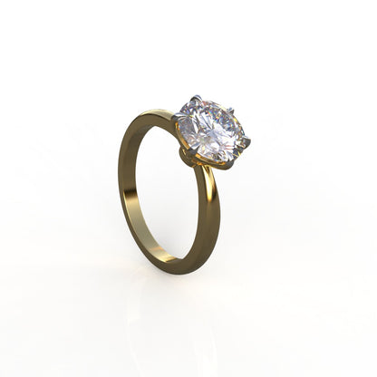 Avarta Jewellery 14k Gold 2 Carat Moissanite Ring