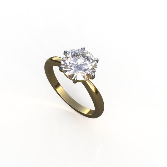 Avarta Jewellery 14k Gold 2 Carat Moissanite Ring