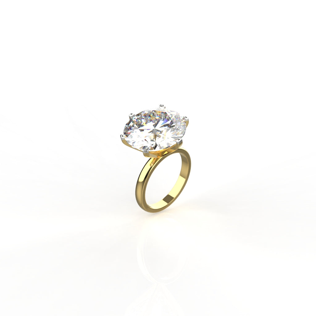Avarta Jewellery Gold 10 Carat Moissanite Solitaire Ring