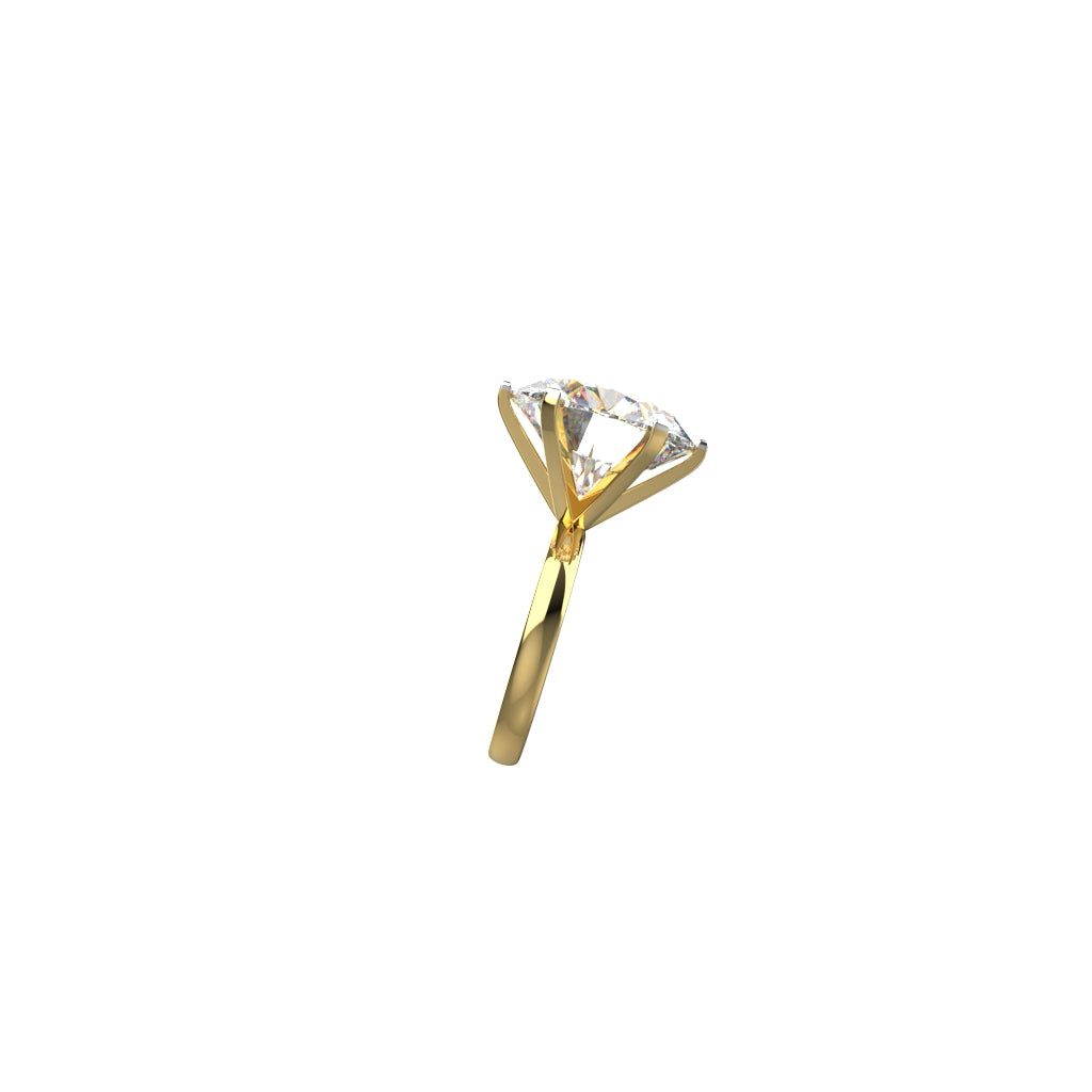 Avarta Jewellery Gold 10 Carat Moissanite Solitaire Ring