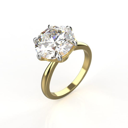 Avarta 14k Gold 3 Carat Moissanite Solitaire Ring