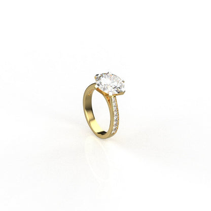 Bestseller Royal 14K & 18K Gold 2 Carat Moissanite Solitaire Cocktail Ring