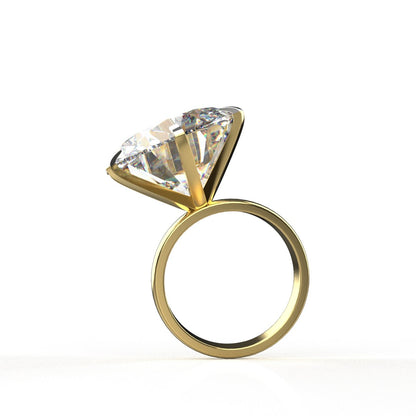 Avarta Jewellery 18k Gold 23 Carat Moissanite Solitaire Ring