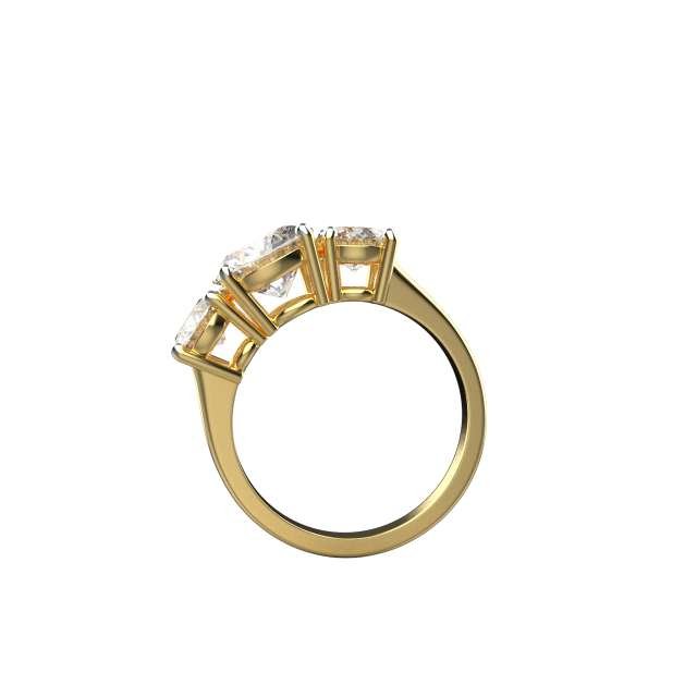 Avarta Jewellery 18k Gold 2.50 Carat Moissanite Solitaire Cocktail Ring