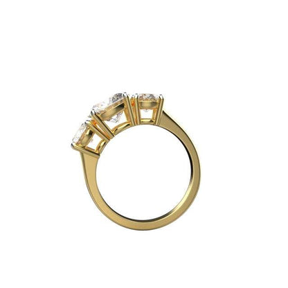 Avarta Jewellery 18k Gold 2.50 Carat Moissanite Solitaire Cocktail Ring