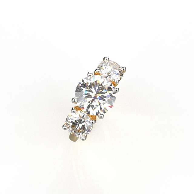 Avarta Jewellery 18k Gold 2.50 Carat Moissanite Solitaire Cocktail Ring
