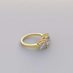Avarta Jewellery 18k Gold 2.50 Carat Moissanite Solitaire Cocktail Ring