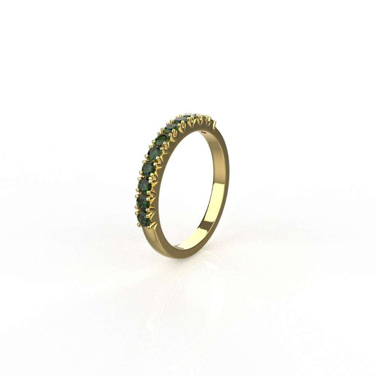 Avarta 14K Gold Emerald Eternity Band