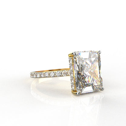 Avarta Jewellery 18k Gold 3 Carat Solitaire Moissanite Cocktail Ring