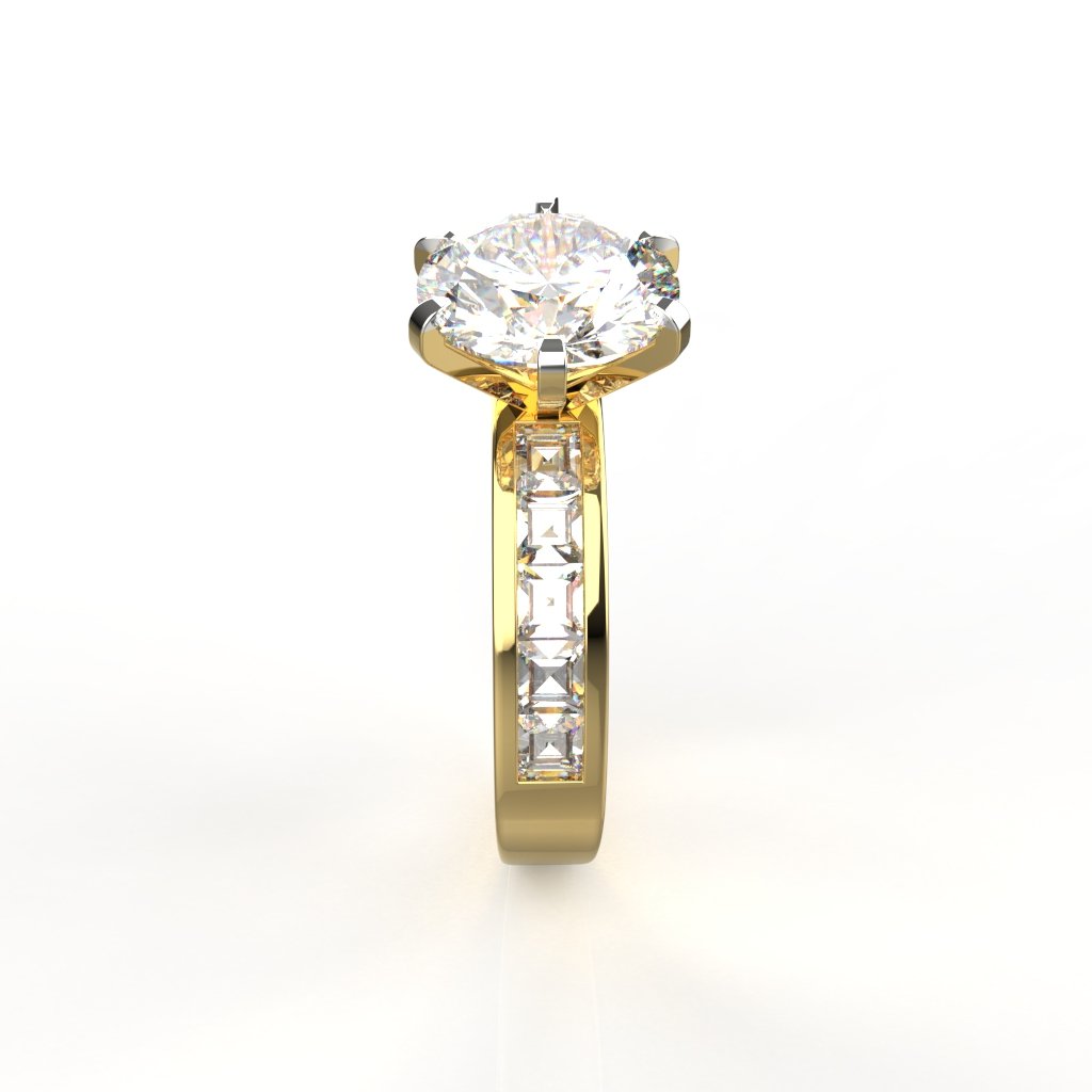 2.50 Ct Solitaire Moissanite Ring | 14k & 18k Brilliant & Princess Cut Ring by Avarta Jewellery