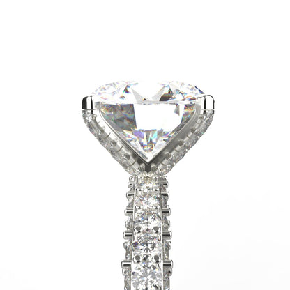 Avarta 18k White Gold 3 Carat Solitaire Moissanite Cocktail Ring