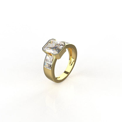 Avarta Jewellery Exclusive 14k Gold Ring with 5 Mesmerizing Moissanites