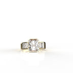 Avarta Jewellery Exclusive 14k Gold Ring with 5 Mesmerizing Moissanites