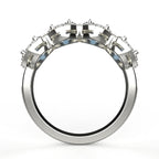 Avarta Jewellery Sterling Silver Blue Sapphire Ring With Moissanite