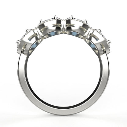 Avarta Jewellery Sterling Silver Blue Sapphire Ring With Moissanite