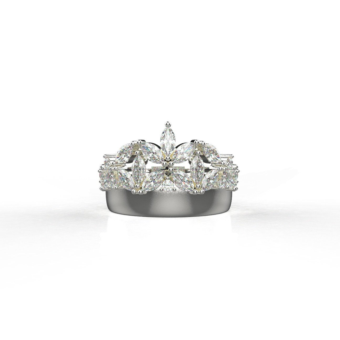 Avarta Jewellery Sterling Silver Crown Ring Main image