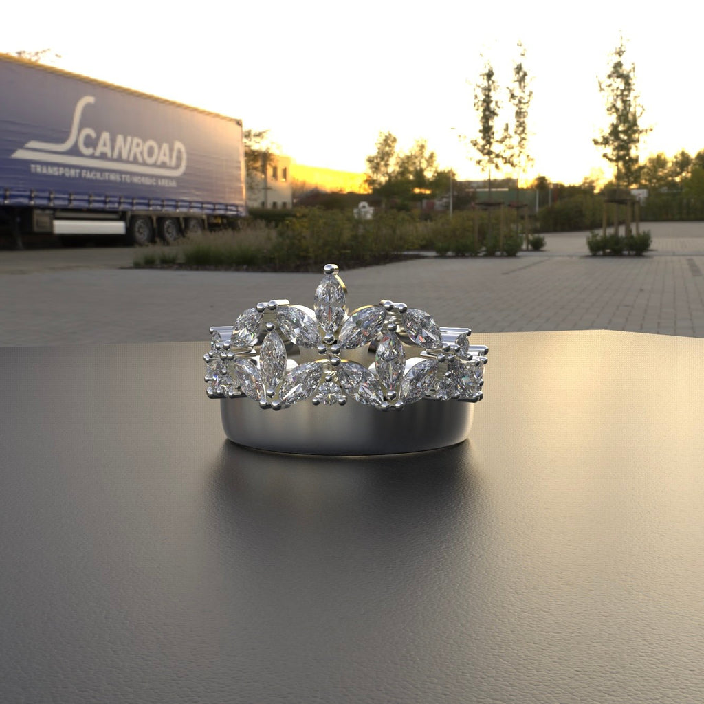 Avarta Jewellery Sterling Silver Crown Ring