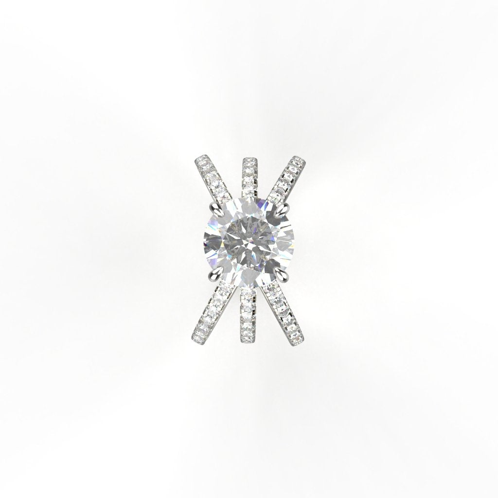 1.50 Cttw White Gold Solitaire Ring | 14K and 18K 80 Cents Round Lab Grown Diamond Ring