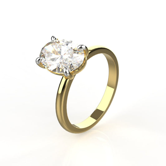1.50 Cttw Oval Moissanite Luxury Solitaire Ring | Anniversary Gift for Her