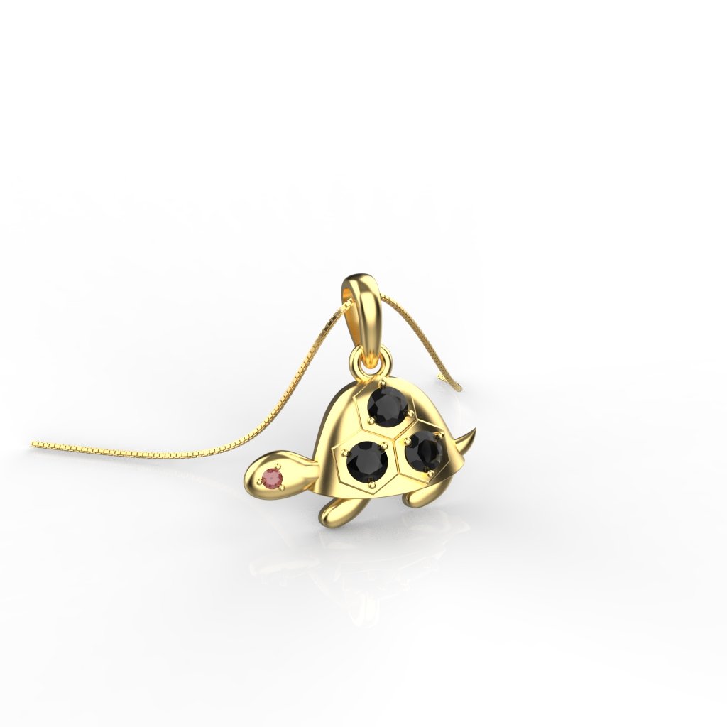 Avarta Sterling Silver Tortoise Pendant For Kids, Girls and Women With Sterling Silver Chain Secondary image