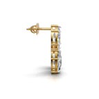 Royal Pear Drop Earrings | 3.5ct Pear & 1.25ct Marquise Moissanite – Certified & Hallmarked Gold