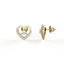 Avarta Jewellery Gold Heart Diamond Studs Earrings