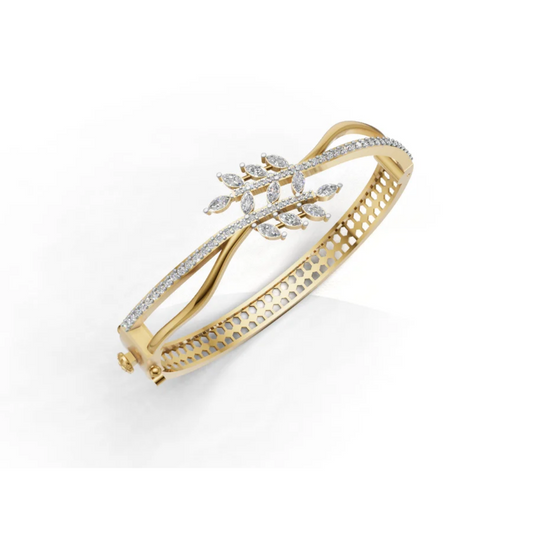 Avarta Lab Diamond Floral Openable Bracelet in 14K & 18K Gold