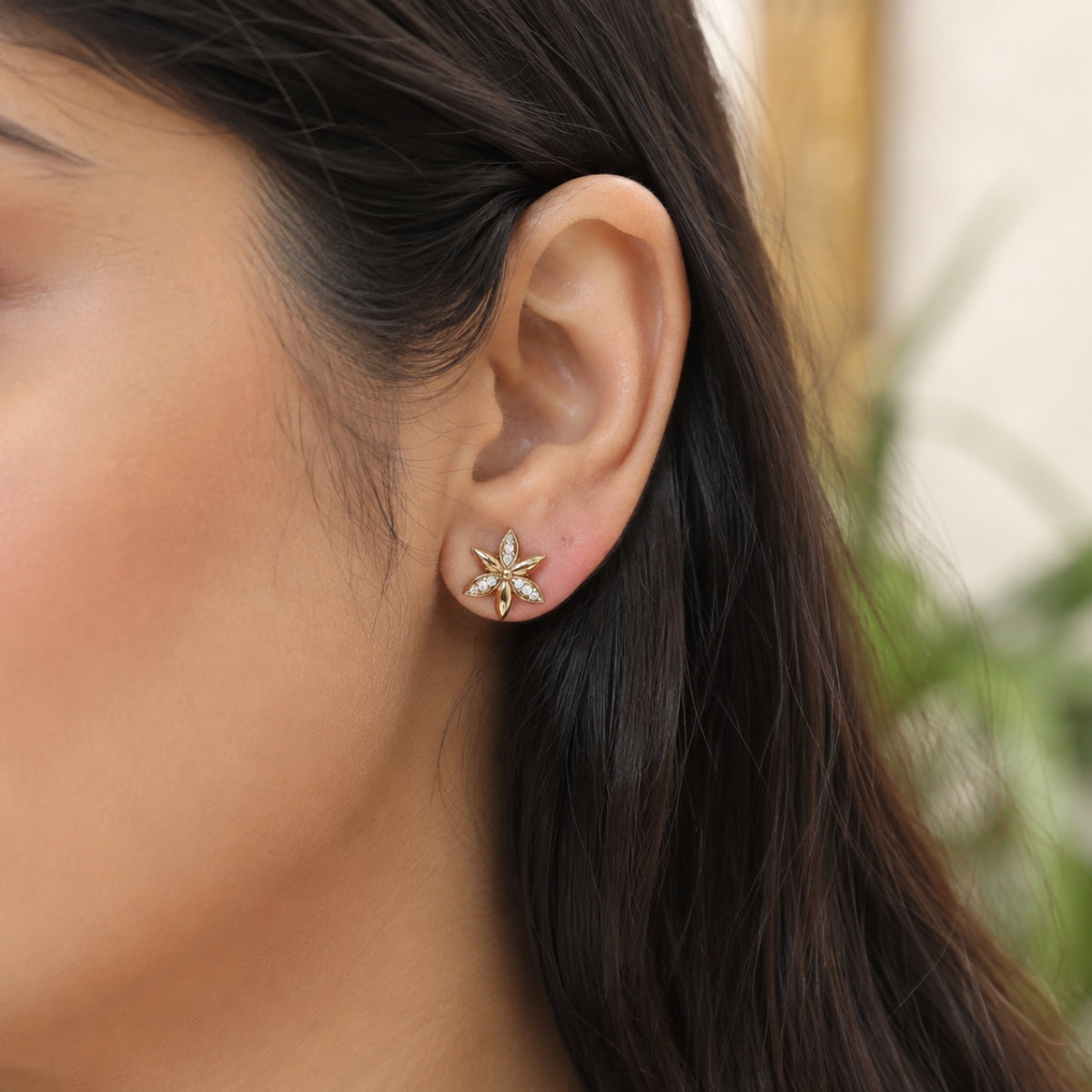 Avarta Flower Diamond Earrings for Girls & Women