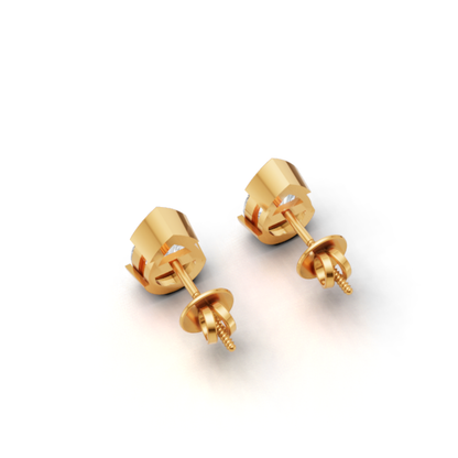 1.50 Carat Each Pear Shaped Moissanite in each earring | 9K, 14K, 18K Yellow Gold