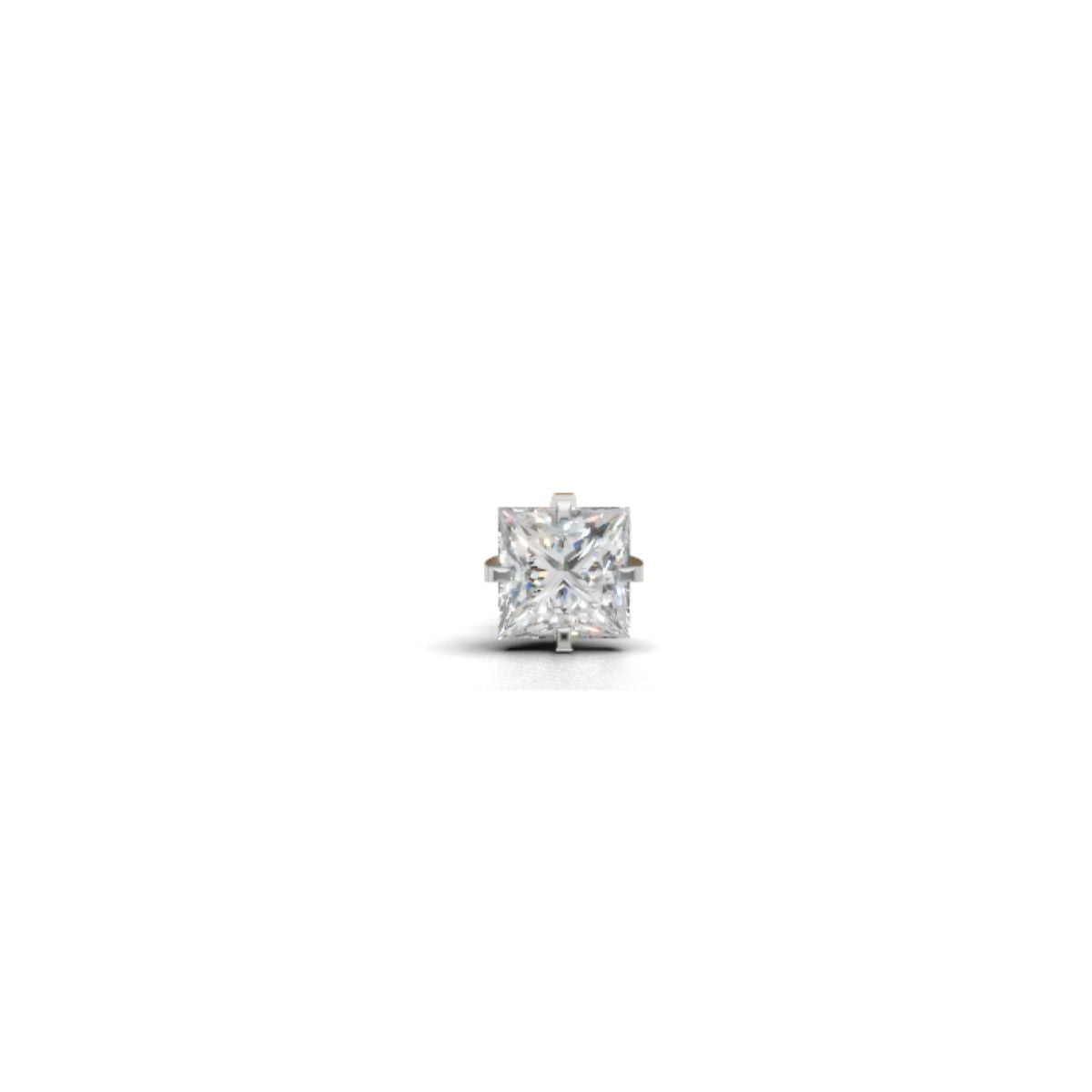 Avarta Yellow Gold 25 Cents Square Moissanite Nose stud