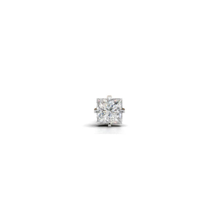 Avarta Yellow Gold 25 Cents Square Moissanite Nose stud