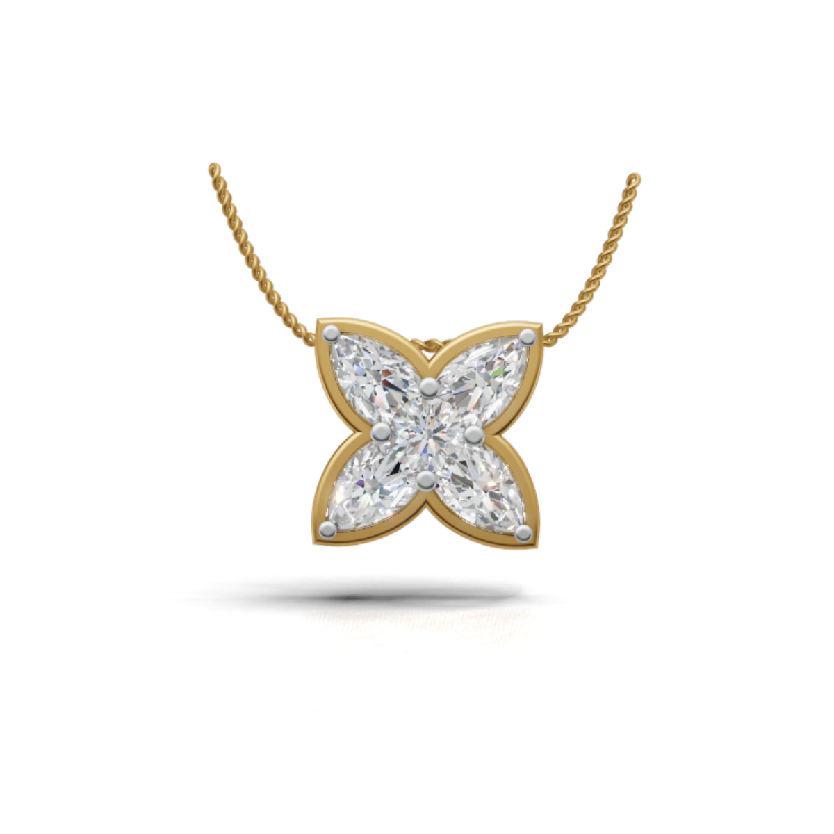 Avarta Fleur Lab-Grown Diamond Pendant - Without Chain