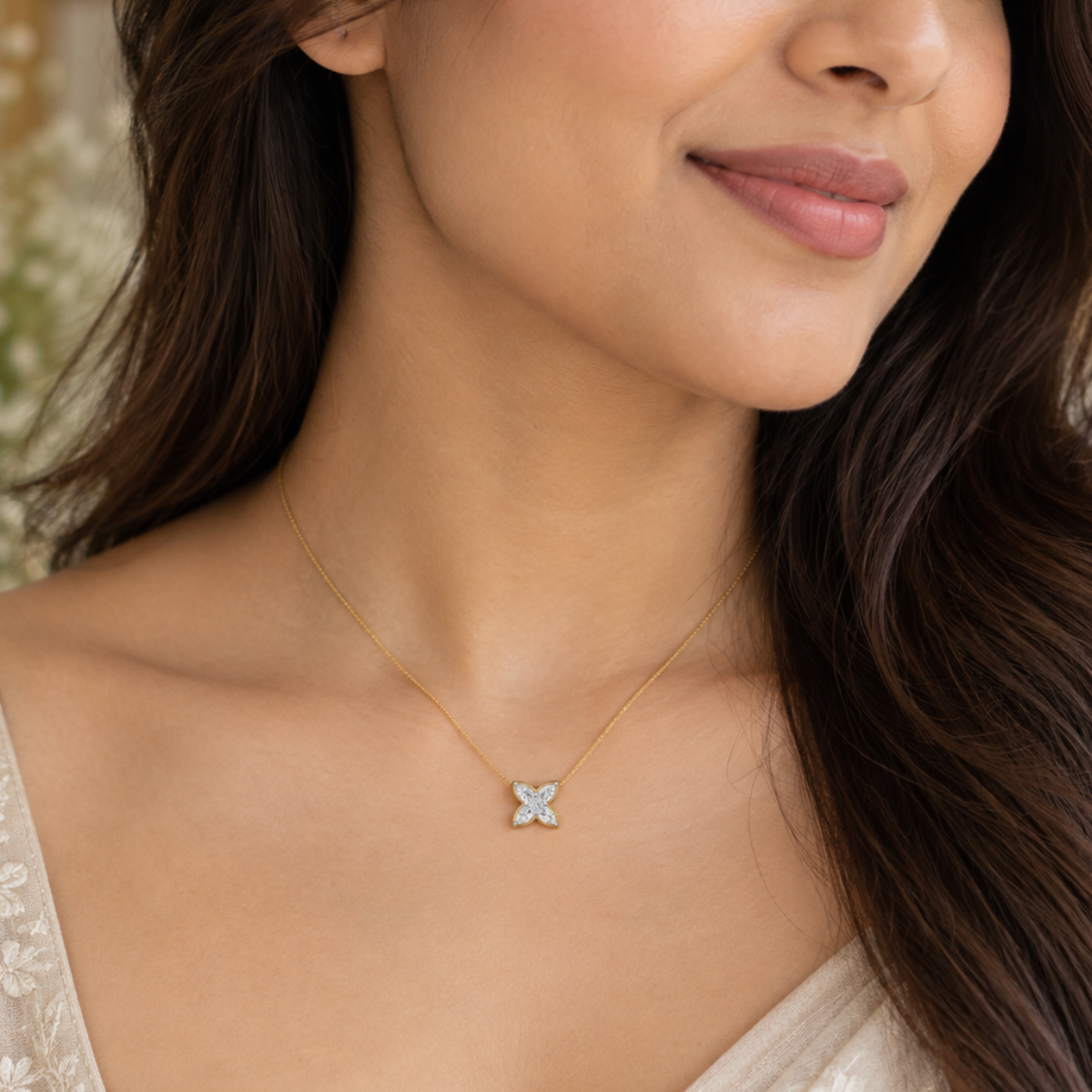 Avarta Fleur Lab-Grown Diamond Pendant - Without Chain