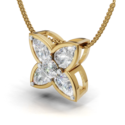 Avarta Fleur Lab-Grown Diamond Pendant - Without Chain