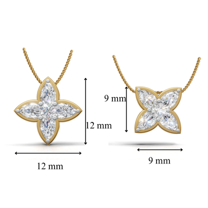 Avarta Fleur Lab-Grown Diamond Pendant - Without Chain