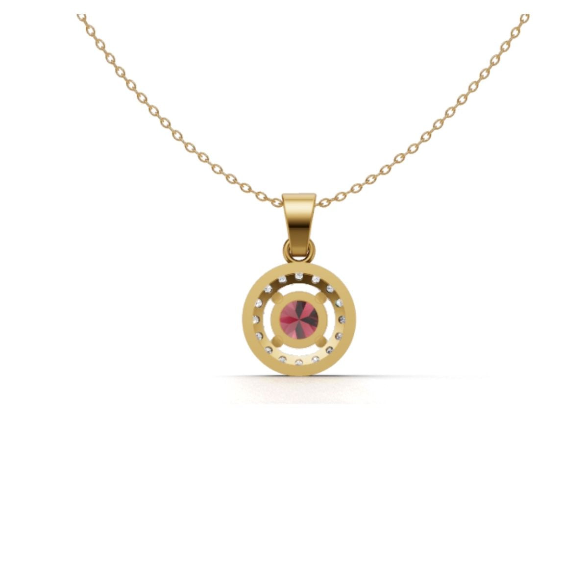 Avarta 30 Cents Ruby Lab Diamond Pendant Without Chain