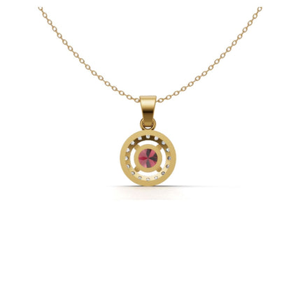 Avarta 30 Cents Ruby Lab Diamond Pendant Without Chain
